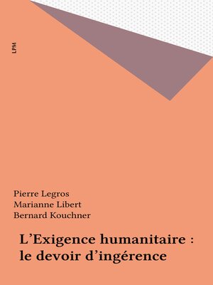 cover image of L'Exigence humanitaire
